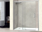 Paroi de douche coulissante, L. 95 à 200 cm, Hauteur 195 cm, STOCK DISPONIBLE, verre de sécurité et traité anti-calcaire, finition argent brillant. livraison offerte et rapide.